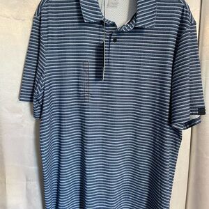 VRST Men’s Blue Slub Mesh Polo Shirt